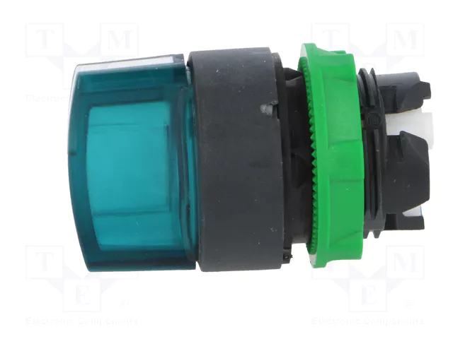 SCHNEIDER ELECTRIC Interruptor rotativo Harmony XB5 de 22mm verde con LED