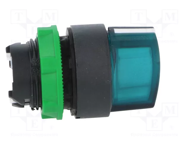 SCHNEIDER ELECTRIC Interruptor rotativo Harmony XB5 de 22mm verde con LED