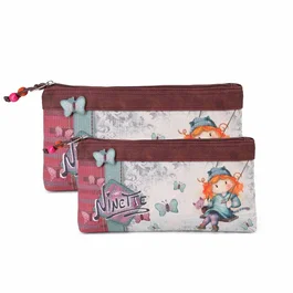 Forever Ninette Set de Dos Neceseres Swing Multicolor 15 x 26 x 4 cm y 12 x 23,5 x 3 cm