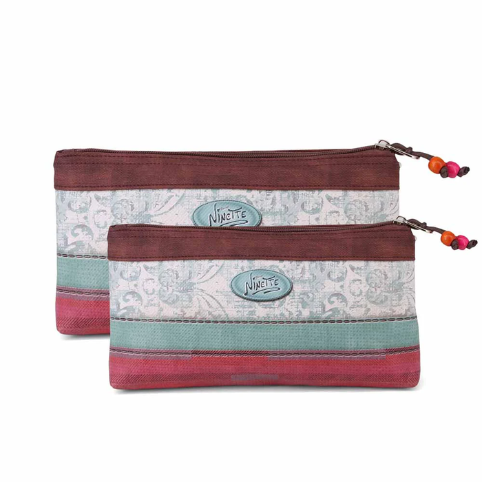 Forever Ninette Set de Dos Neceseres Swing Multicolor 15 x 26 x 4 cm y 12 x 23,5 x 3 cm