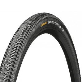 Continental Doublefighter III Cubierta 700x35C Rígida Negro Reflectante 37-622