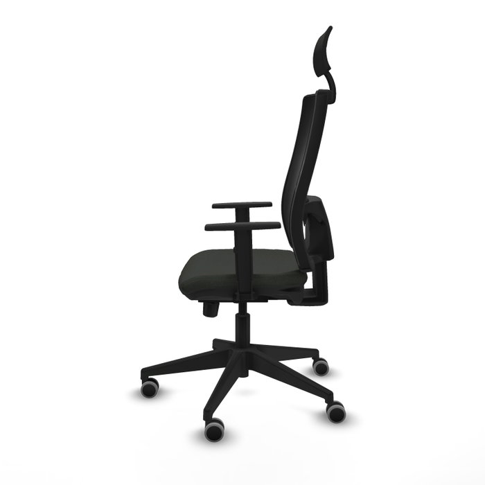 PIQUERAS Y CRESPO Silla de oficina Horna con mecanismo Sincro/Traslack, Negro