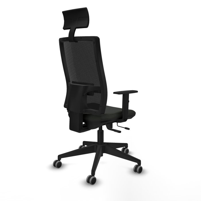 PIQUERAS Y CRESPO Silla de oficina Horna con mecanismo Sincro/Traslack, Negro