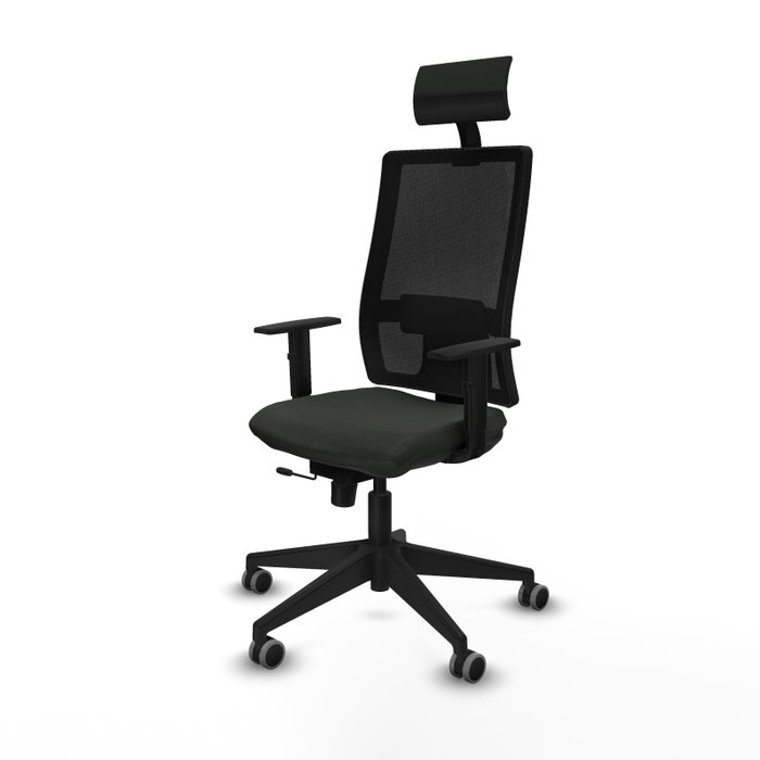 PIQUERAS Y CRESPO Silla de oficina Horna con mecanismo Sincro/Traslack, Negro