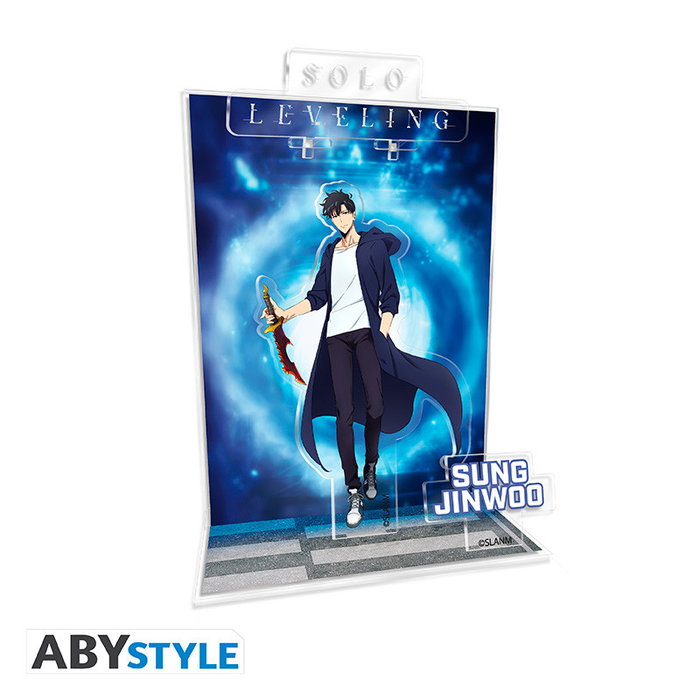 ABYstyle Figura Coleccionable Acrílica Diorama Solo Leveling Jinwoo Frente al Portal - Figura Oficial de Anime