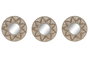 DKD Home Decor Set de 3 Decoraciones de Pared de Algodón y MDF Blanco