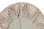 DKD Home Decor Set de 3 Decoraciones de Pared de Algodón y MDF Blanco