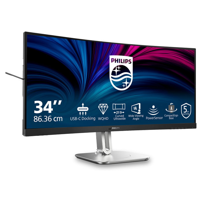 Philips 34B2U5600C Monitor Curvo 34 pulgadas Dual QHD Gris