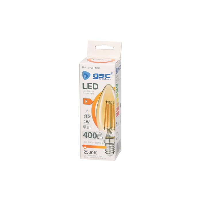 GSC Evolution Bombilla LED vela Vintage 4W E14 2500K