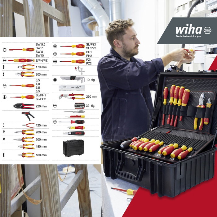 Wiha Competence XL 9300-702 Set de Herramientas para Electricistas Wiha Competence XL 9300-702 Set de Herramientas para Electricistas