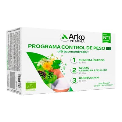 Arkopharma Arkofluido Programa Control Peso Bio 30 Ampollas 10 ml