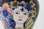 DKD Home Decor Jarrón de Porcelana Margot Multicolor y Azul