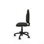 Silla de oficina Algarra con mecanismo Contacto permanente básico tapizada con Tela color Negro. Equipada con Base poliamida negra, Sin brazos y Ruedas de parqué