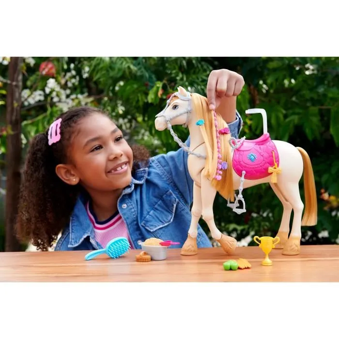 Barbie Caballo Interactivo con Sonidos y Accesorios, Barbie Mysteries, Referencia HXJ42