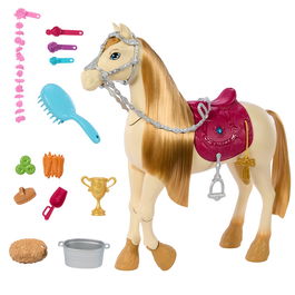Barbie Caballo Hxj42 con Sonidos, Música y Accesorios, Juguete +3 años