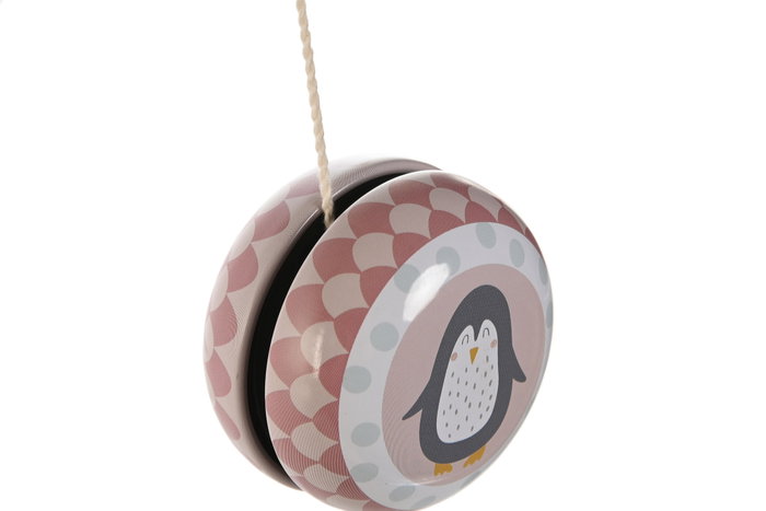 DKD Home Decor Yoyó de Madera con Cuerda Temática de Animales Surtido de 4