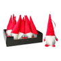 Home & Styling Gnomo gris con gorro rojo de terciopelo 8 x 22 cm para colgar poliéster espuma