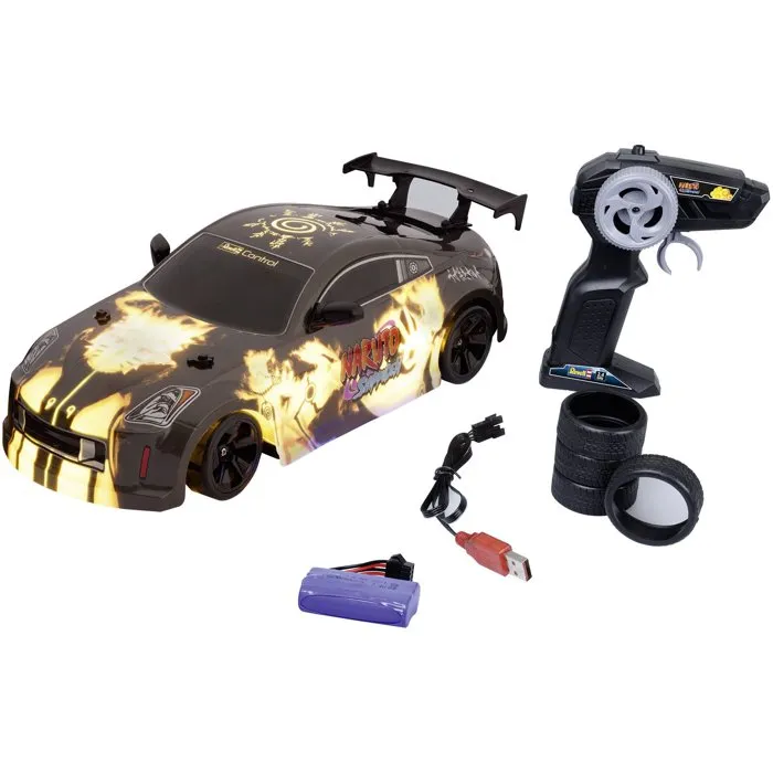 Revell Control AAAMM91180 Coche RC Teledirigido de Derrapes 2.4 GHz Escala 1:18 Tema Naruto para +6 años