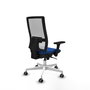 PIQUERAS Y CRESPO Silla de oficina Horna Azul con respaldo de malla Blanco