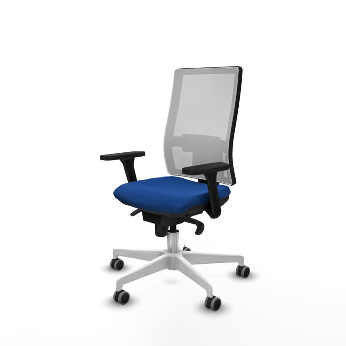 PIQUERAS Y CRESPO Silla de oficina Horna Azul con respaldo de malla Blanco PIQUERAS Y CRESPO Silla de oficina Horna Azul con respaldo de malla Blanco