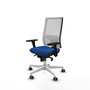 PIQUERAS Y CRESPO Silla de oficina Horna Azul con respaldo de malla Blanco