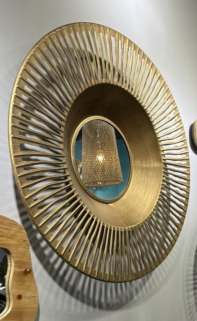 DKD Home Decor Espejo de Metal Cobre 70x70x8,5 cm