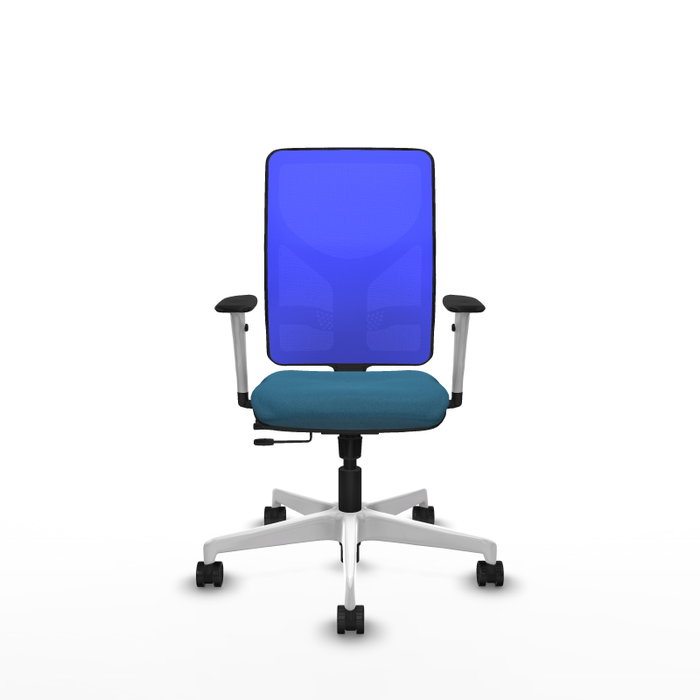 PIQUERAS Y CRESPO Silla de oficina Motilla con mecanismo Sincro/Traslack, Verde petróleo y Azul
