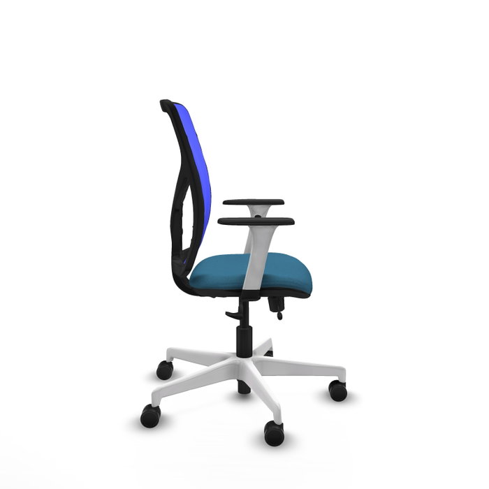 PIQUERAS Y CRESPO Silla de oficina Motilla con mecanismo Sincro/Traslack, Verde petróleo y Azul