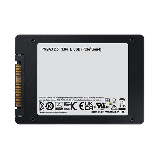Samsung PM9A3 SSD NVMe PCIe 4.0 x 4 3.8TB 2.5" Bulk