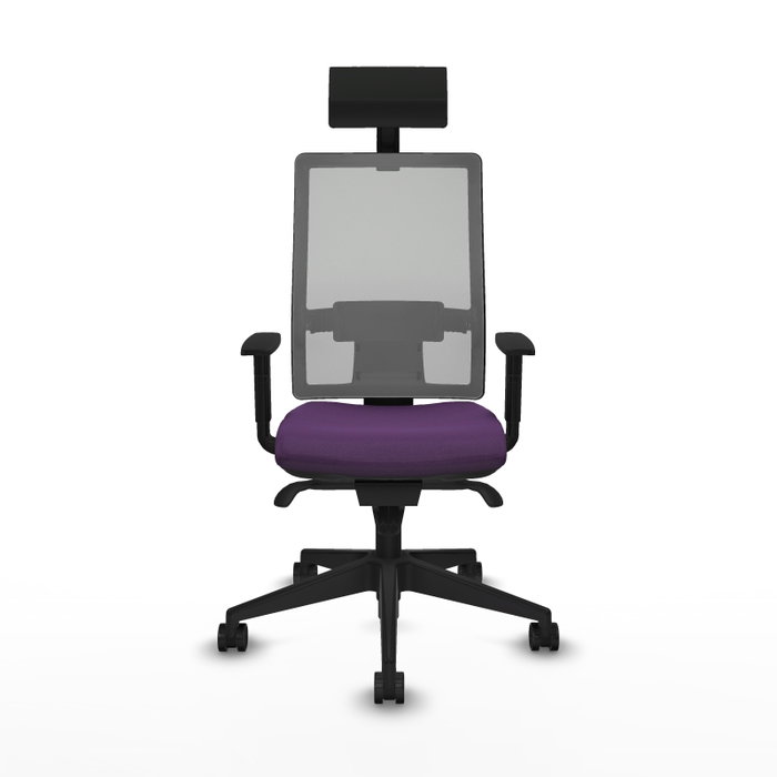 PIQUERAS Y CRESPO Silla de oficina Horna con mecanismo Sincro, Morado y Gris