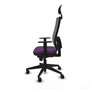 PIQUERAS Y CRESPO Silla de oficina Horna con mecanismo Sincro, Morado y Gris