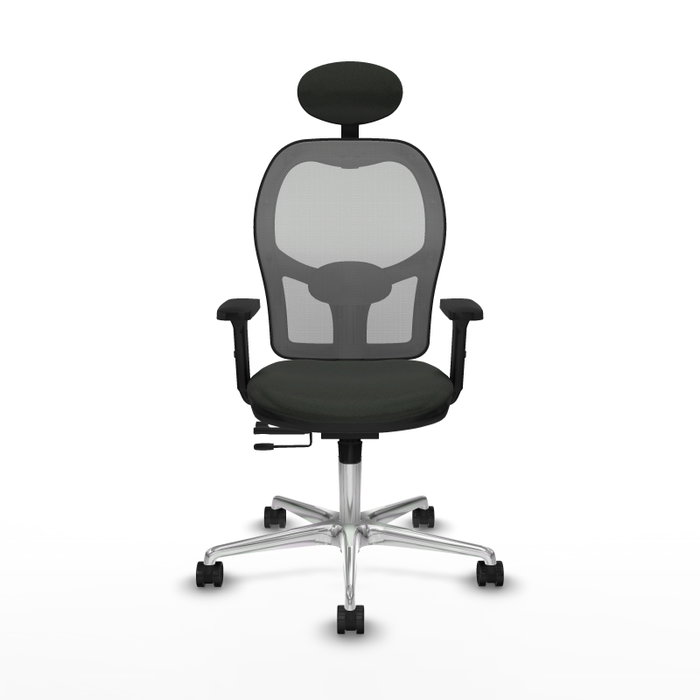 PIQUERAS Y CRESPO Silla de oficina Jorquera con mecanismo Sincro/Traslack Negro y Gris