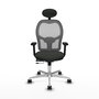 PIQUERAS Y CRESPO Silla de oficina Jorquera con mecanismo Sincro/Traslack Negro y Gris