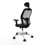 PIQUERAS Y CRESPO Silla de oficina Jorquera con mecanismo Sincro/Traslack Negro y Gris