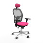 PIQUERAS Y CRESPO Silla de oficina Jorquera Rosa y Gris