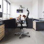PIQUERAS Y CRESPO Silla de oficina Jorquera Rosa y Gris