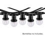 Thorgeon Guirnalda 40 portalámparas 20 metros IP44 E27 2000W 220-240V 50-60Hz Negra