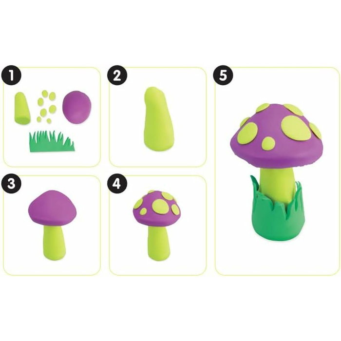 Milán Plastilina de colores fluorescentes 70 g, 6 unidades