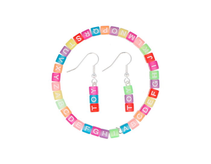 Innspiro Cuentas de plástico cubos letras colores surtidos 6mm 1000u. Innspiro Cuentas de plástico cubos letras colores surtidos 6mm 1000u.