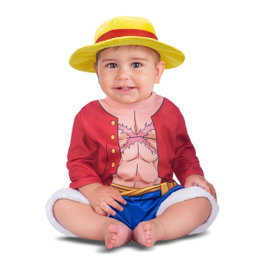 My Other Me Disfraz Luffy One Piece con Gorro y Mono Talla 7-12 M