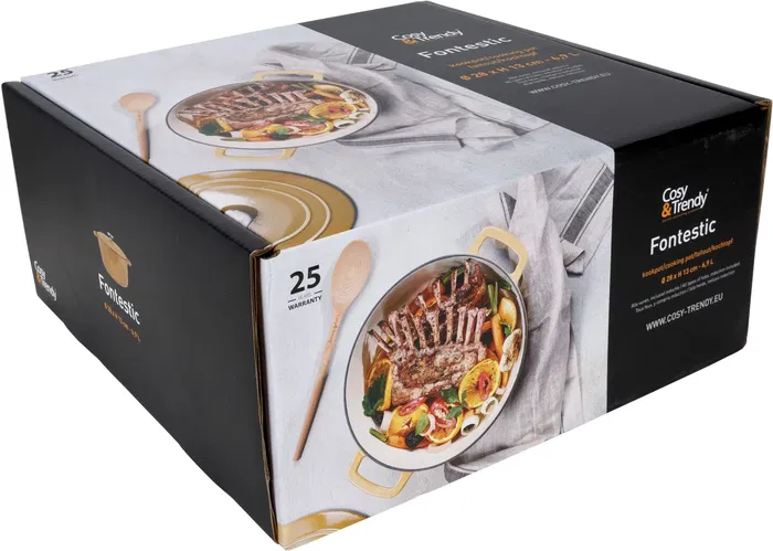 Cosy & Trendy Cacerola COS5401110056904 Hierro Fundido Esmaltado Ø28 cm 6,15 L Apta Inducción Ámbar