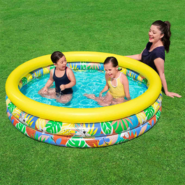 Bestway Piscina Hinchable Infantil 3 Aros Floral 168x38 cm +2 Años Jardin 51203