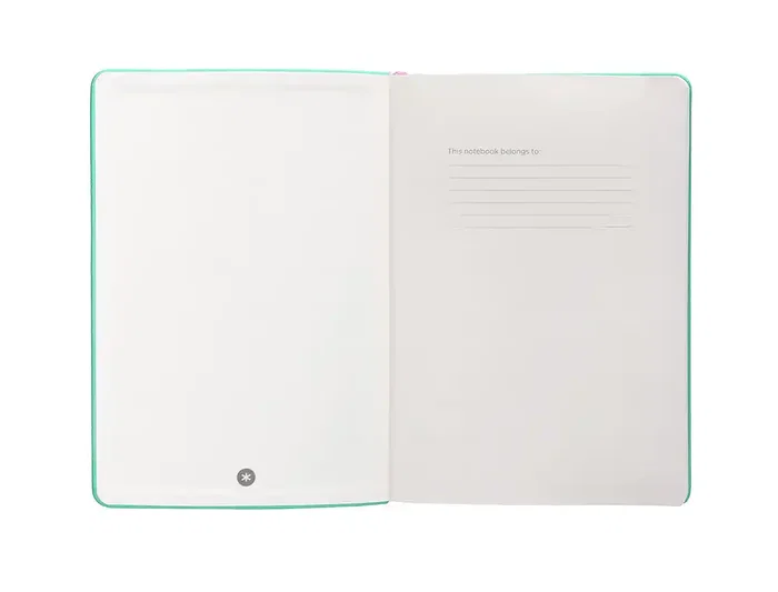 Antartik Notes Cuaderno A4 Tapa Dura 100 Hojas Lisas 80 gr Rosa y Turquesa