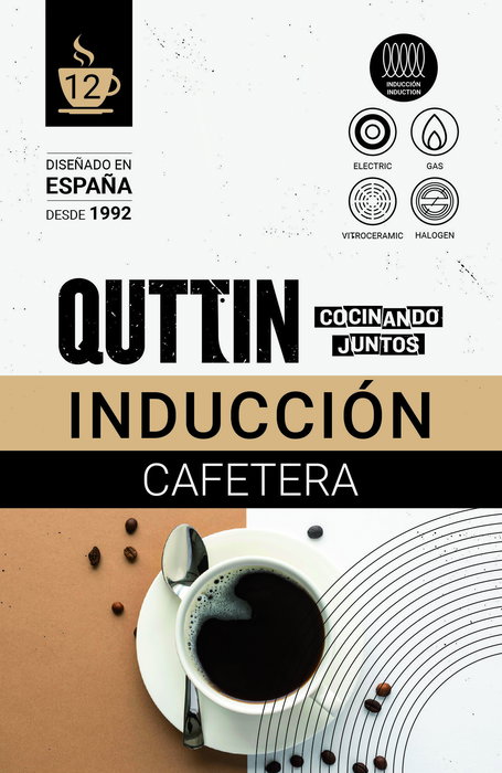 Quttin Cafetera Inducción 12 servicios Mango Madera 600ml (6 Unidades) Quttin Cafetera Inducción 12 servicios Mango Madera 600ml (6 Unidades)