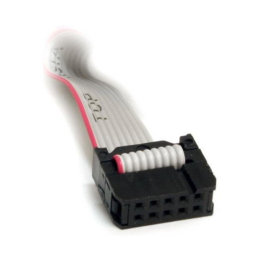 StarTech.com Cable Panel Montaje Serie RS232 DB-9 a IDC 0,4m Macho Hembra Gris