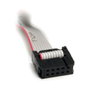 StarTech.com Cable Panel Montaje Serie RS232 DB-9 a IDC 0,4m Macho Hembra Gris