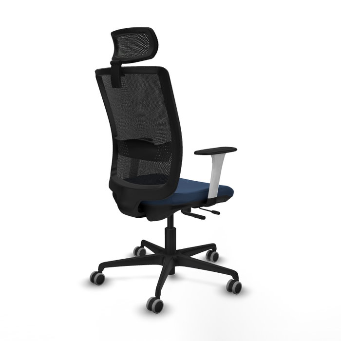 PIQUERAS Y CRESPO Silla de oficina Haches Azul marino y Negro