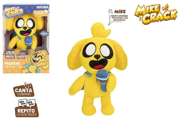 Color Baby Peluche Mike Crack Interactivo 25 cm con Sonidos y Melodías
