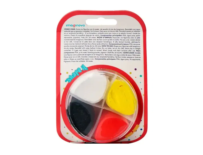 Imaginovo Pasta para modelar set de colores surtidos con instrucciones dinosaurio rosa
