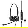 EPOS Auriculares Diadema Impact SC 660 USB ML Alámbricos Supraaurales para Llamadas/Música, Cancelación de Ruido, Micrófono Boom, 95 g, Negro y Plata